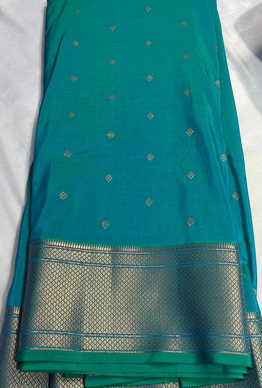 Elegant Teal Green Pattu Saree