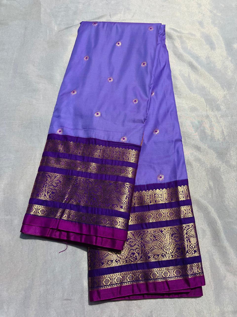 Premium Gadwal Silk Saree In Purple