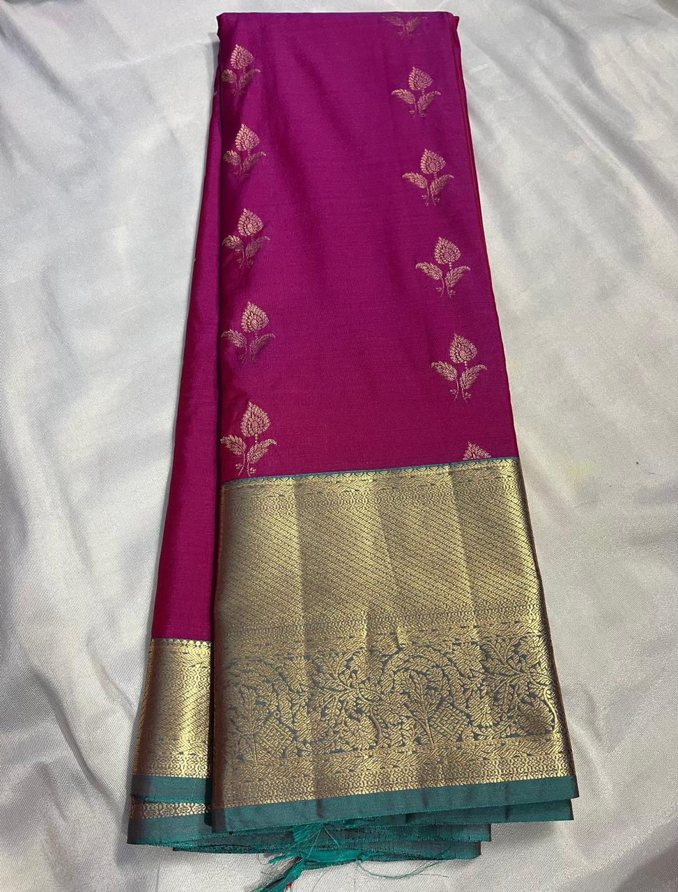 Magenta Pattu Saree