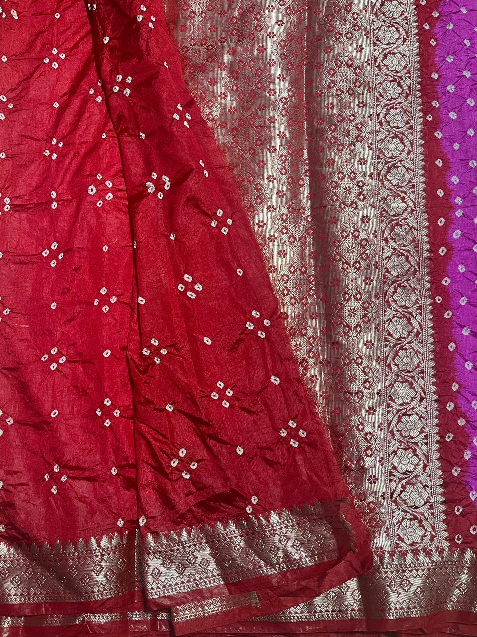 Bandhini Crushed Saree