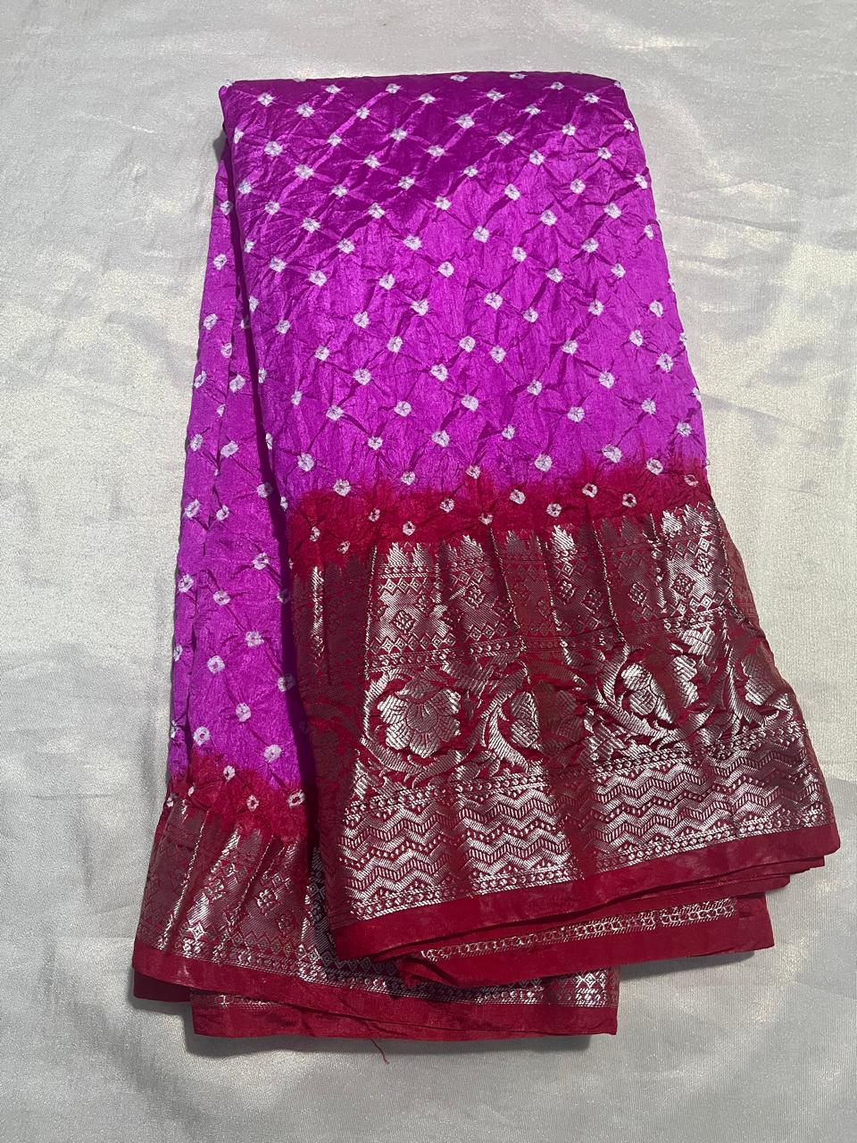 Bandhini Crushed Saree