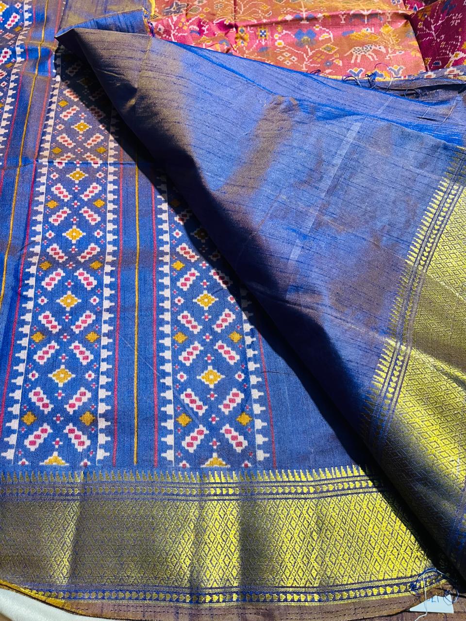 Hot Pink Patola Silk Saree