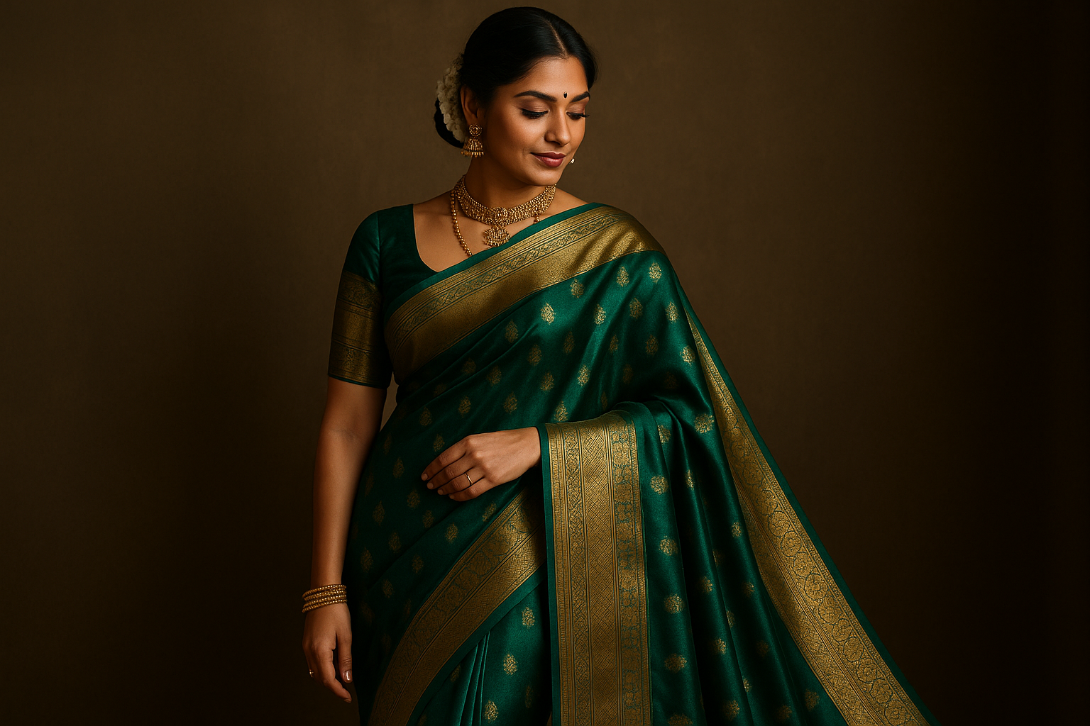 silk sarrees with woman